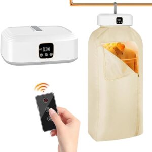 Portable Clothes Dryer – Foldable Mini Electric Dryer Machine with Timer & Remote, Quick Drying for Baby Clothes, Travel, Apartment Use – 20–240 Min, Energy Efficient, Sterilizing Dry Bag Included